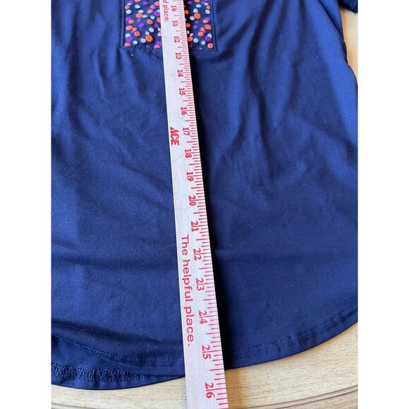 JF Ladies Golf Polo Shirt - Polka Dot Midnight Blue Active Wear Tennis Casual M - Picture 6 of 7